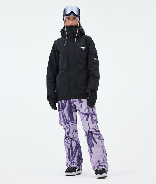 Snowboard Pants Women Scribble Purple