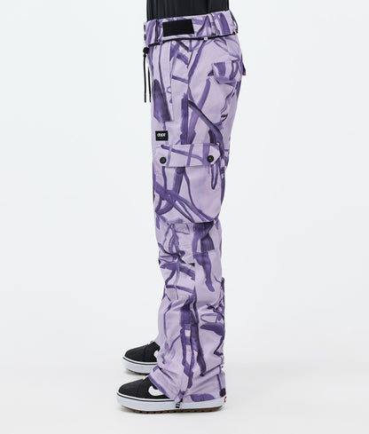 Snowboard Pants Women Scribble Purple