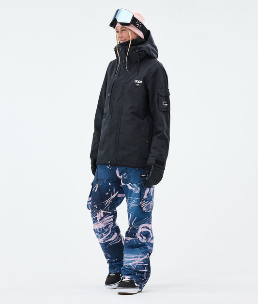 Snowboard Pants Women Carvings Pink