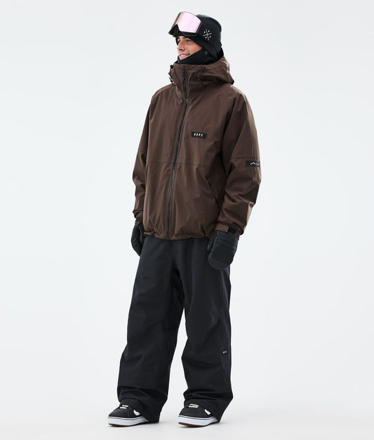 Snowboard Jacket Men Dark Brown