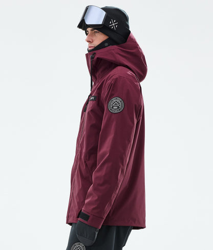 Snowboard Jacket Men Burgundy