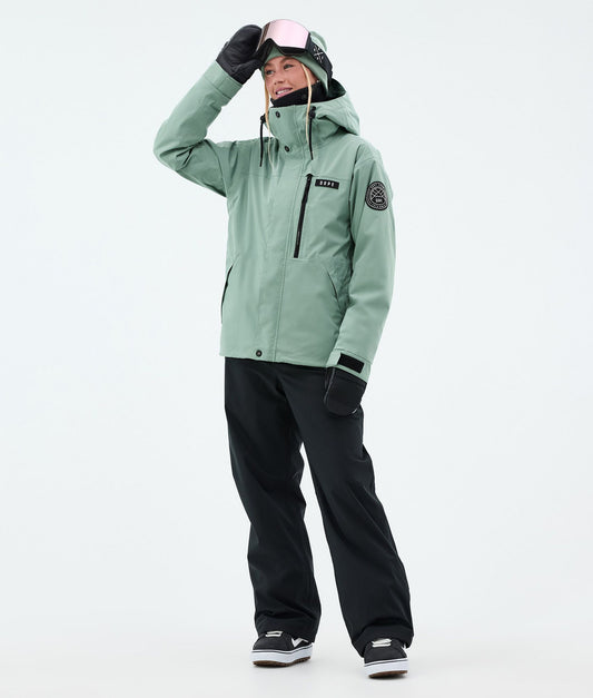 Snowboard Jacket Women Faded Green