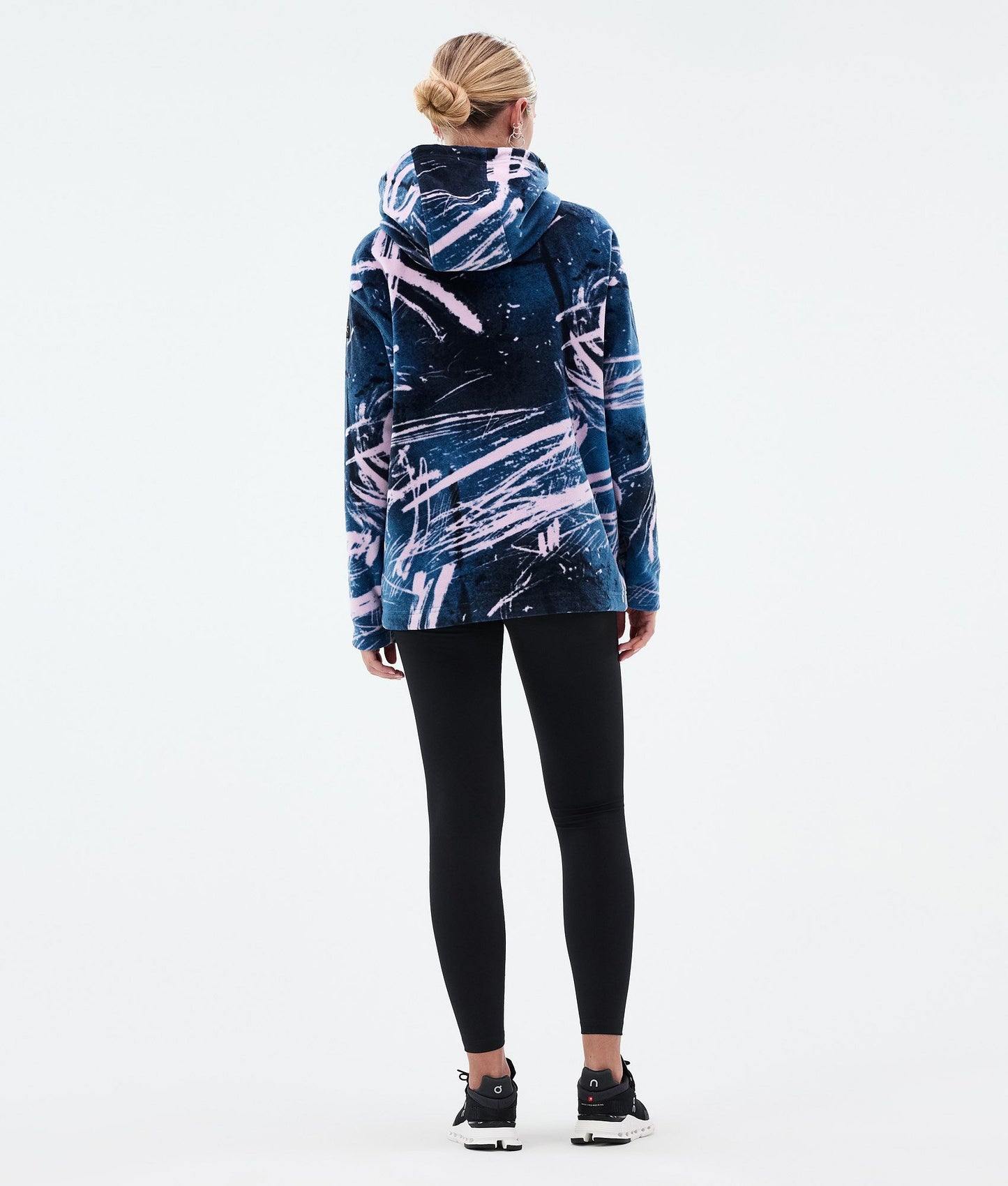 Fleece Hoodie Women Carvings Pink