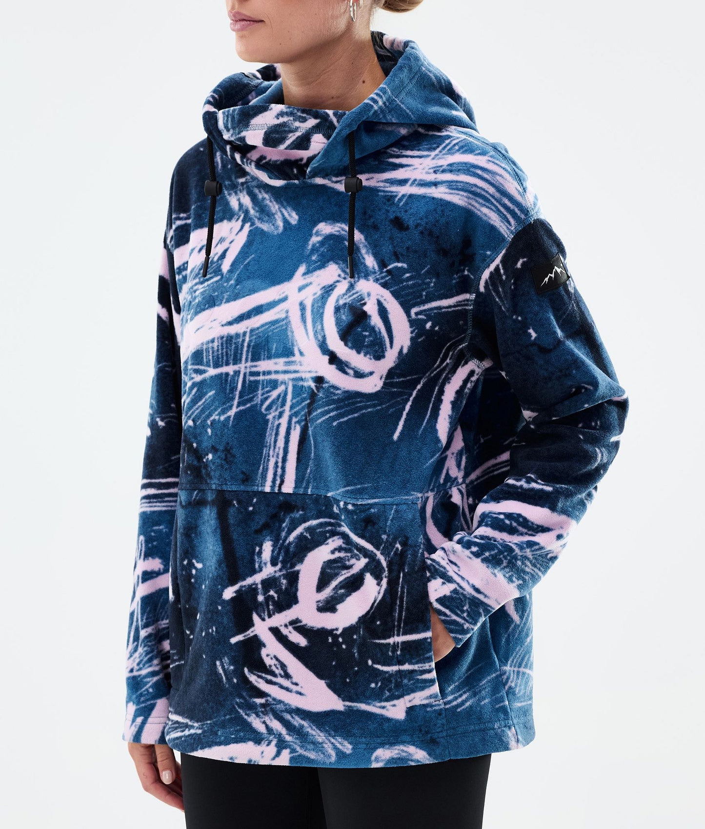 Fleece Hoodie Women Carvings Pink