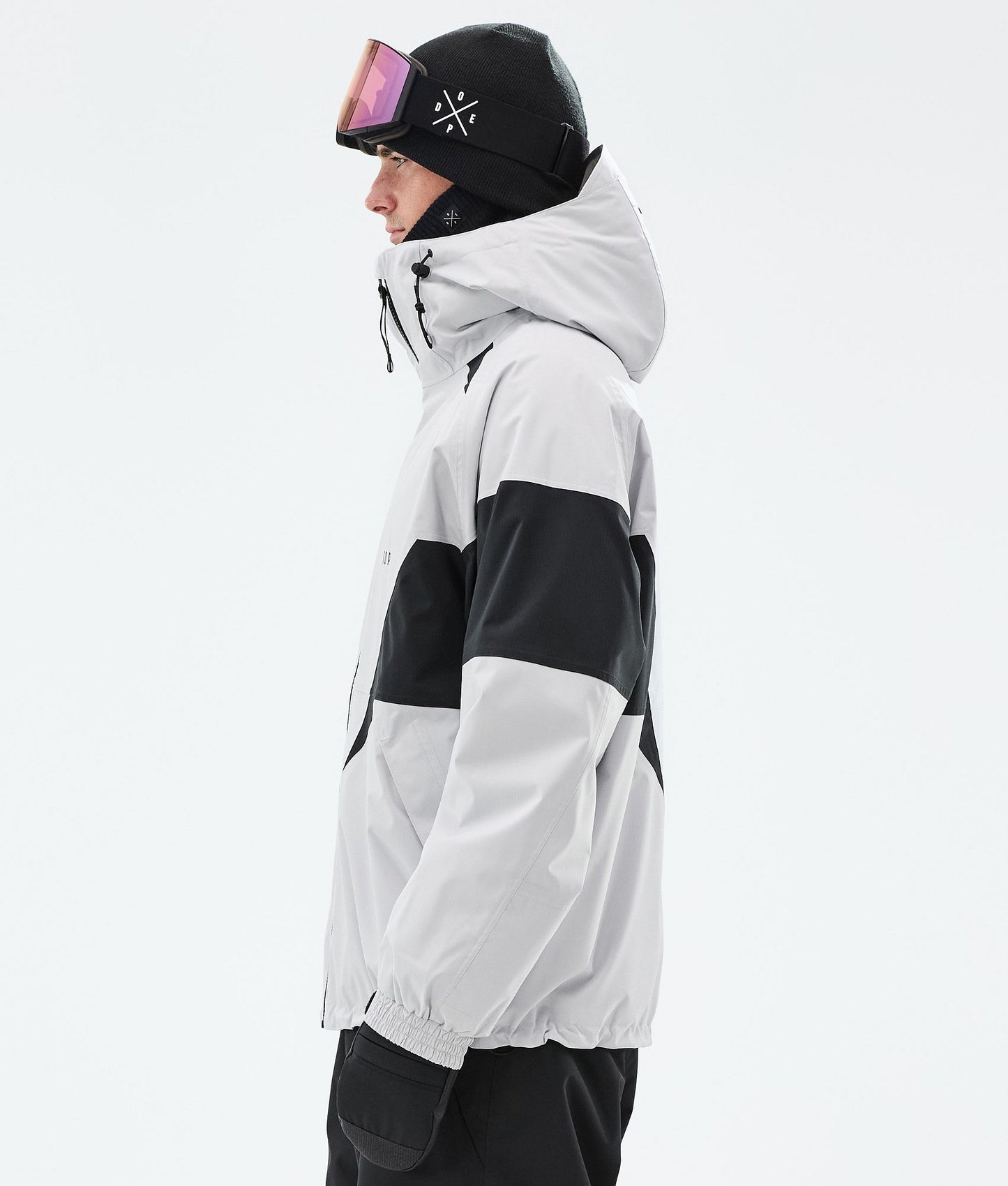 Snowboard Jacket Men Spike Light Grey/Black