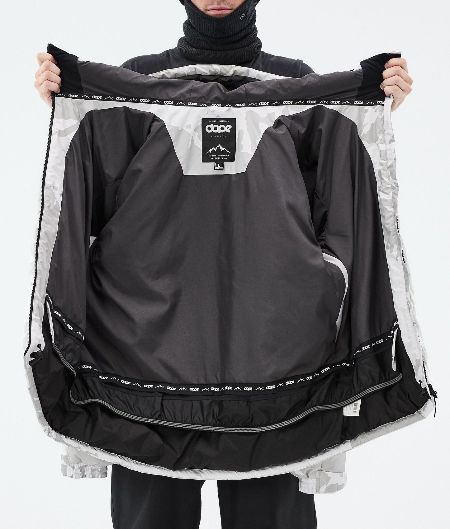 Snowboard Jacket Men Grey Camo